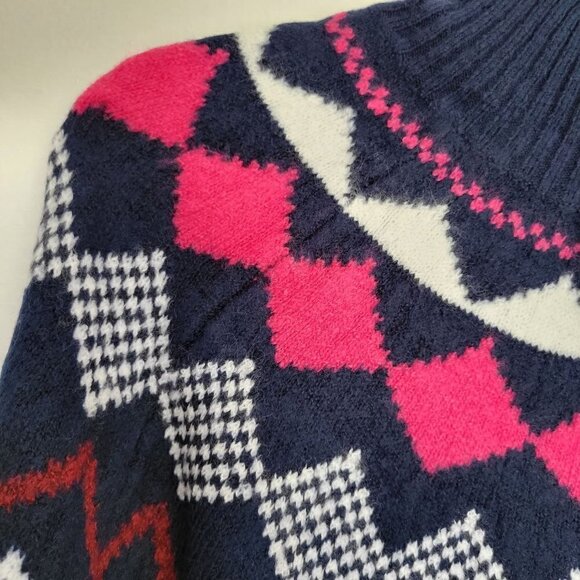 VINCE CAMUTO Mock Neck Fair Isle Sweater Multicolor Size S - Picture 4 of 9
